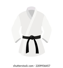 White Martial Arts Uniform Vektor Emoji Illustration