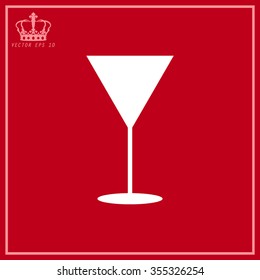 White Martini glass
