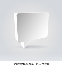 White mat solid conference icon hanging over light background