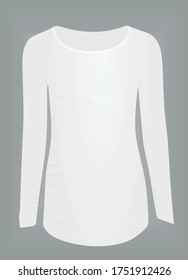 White maternity tunic. vector illustration