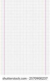 White Math Paper Sheet on White Background. Vector Illustration of Blank Math Paper Sheet. Eps 10