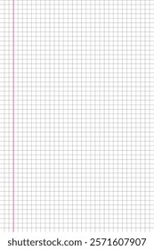 White Math Paper Sheet on White Background. Vector Illustration of Blank Math Paper Sheet. Eps 10