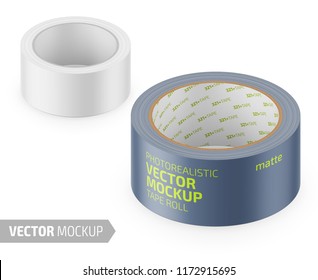 Premium Vector  White scotch tape roll. realistic template of sticky tape  roll, adhesive tape