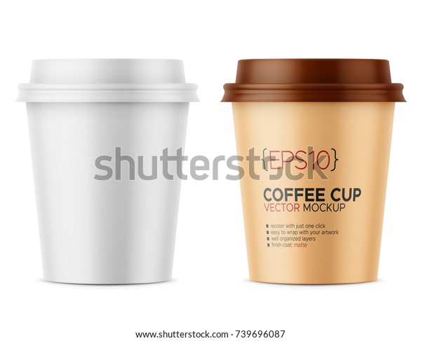 Download White Matte Disposable Cup Lid Hot Stock Vector Royalty Free 739696087