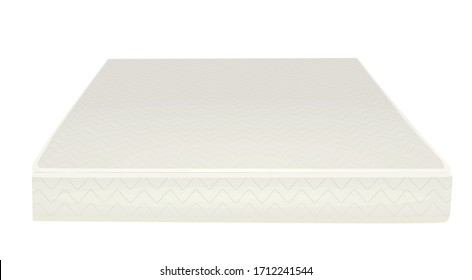 White mattress front side. vector