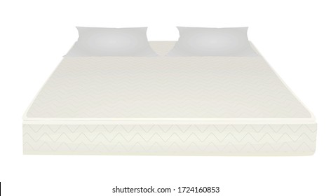 White mattress front side. vector