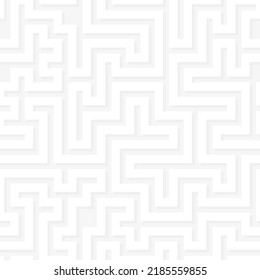 White maze vector seamless pattern