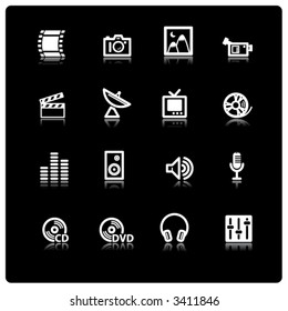 white media icons