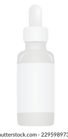 White medical bottle. vector illustration