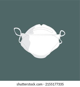 a white medical mask vector