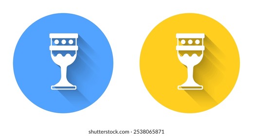 White Medieval goblet icon