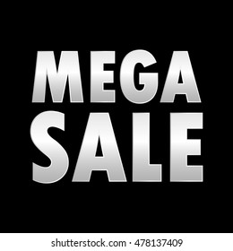 White Mega Sale tag.
