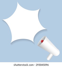 white megaphone with blank bubble for text design Vector 