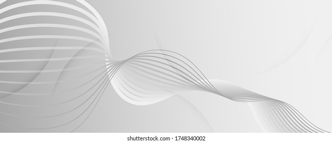 White Memphis Fluid Shapes. 3d Flow Lines Poster. Wave Business Background. Gray Gradient Illustration. Memphis Fluid Shapes. Abstract Modern Stripes. Wave Lines. Memphis Fluid Shapes.