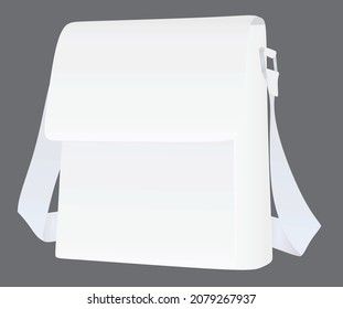 White men bag. vector illustration