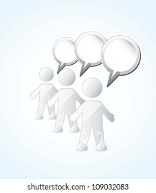 white men with balloons text over blue background. vector illustration