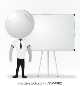 white men with blank board
