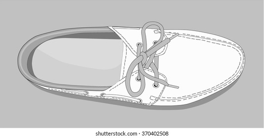 white men shoes. vector