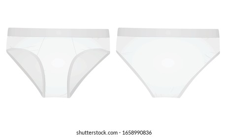 Ropa interior de hombre blanco. ilustración vectorial