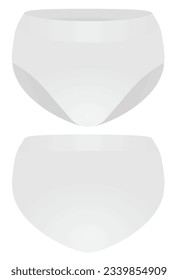 White men underwear. vector illustration