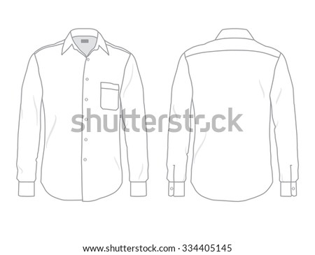 Download White Mens Button Down Dress Shirt Stock Vector (Royalty ...