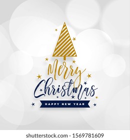 white merry christmas background with tree design