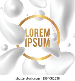 White mesh background with golden circle