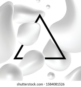 White mesh background with golden triangle