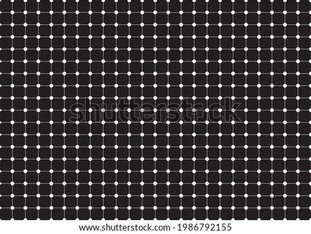 White mesh background with white round spots on a black background. 