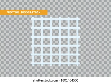 Malla blanca. Objeto Lattice Metal. Ilustración del vector