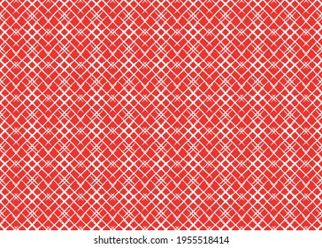 White mesh on a red background. Vector background.
