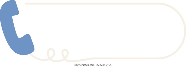White message bubble with blue phone icon.