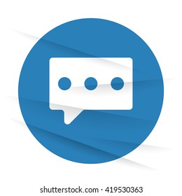 White Message icon label on wrinkled paper