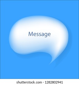 White message template with translucent edge Suitable for any color background - Vector illustration