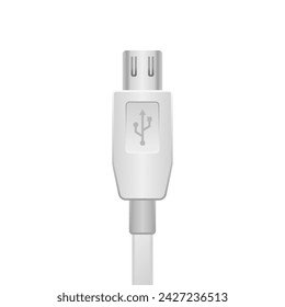 White Micro USB Type-B 2.0_ Male illustration.
