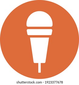 Micrófono blanco, ilustración, vector sobre fondo blanco.