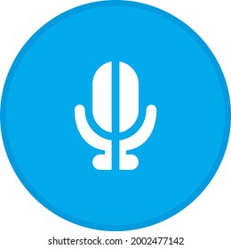 White microphone, illustration, vector on a white background.