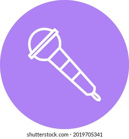 White microphone, illustration, vector on a white background.