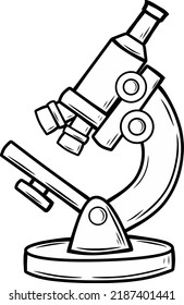 Icono de microscopio blanco aislado en blanco