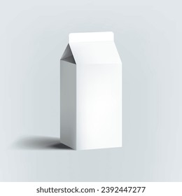 white milk box on white background