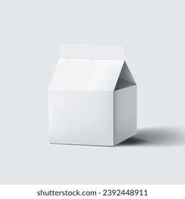white milk box on white background