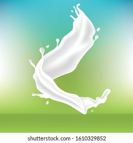 white milk cream vector background