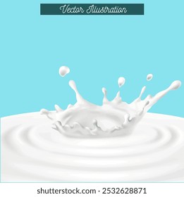 lagoa de leite branco espalhamento de leite suave e fundo vetor gota