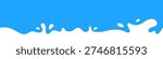White milk splash or liquid wave as a bottom border, footer for webpage