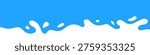 White milk splash or liquid wave as a bottom border, footer for webpage