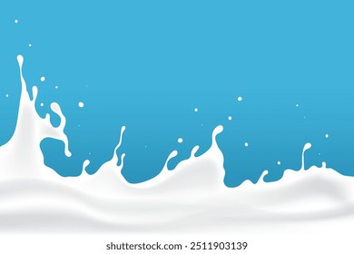 ondas de leite branco ondulado. iogurte splash fundo