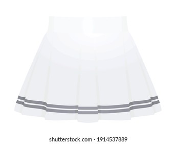 White mini skirt. vector illustration