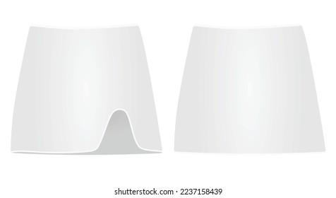 White mini skirt. vector illustration