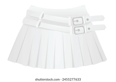 White mini skirt. vector illustration