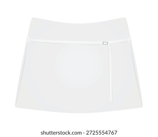 White mini skirt. vector illustration